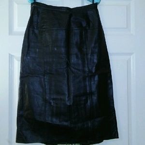 Vintage Pencil leather skirt